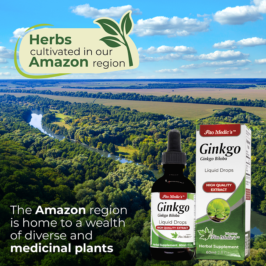 Ginkgo Biloba Drops Extract 60ml.* FITO MEDICS USA